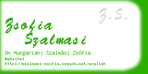 zsofia szalmasi business card