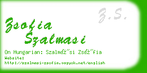 zsofia szalmasi business card